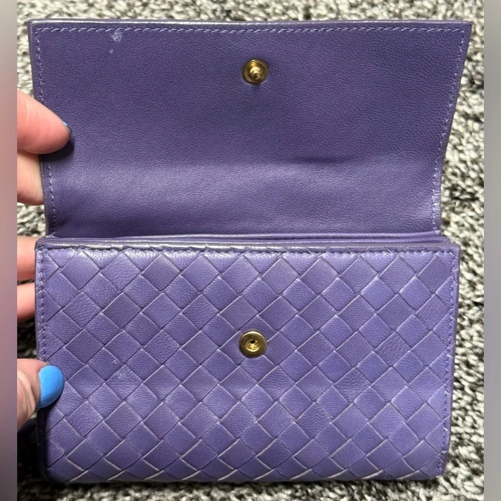 Bottega Veneta purple wallet - Picture 5 of 13
